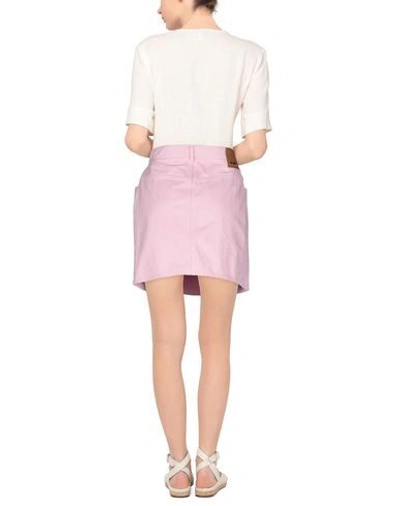 Shop Jacquemus Denim Skirts In Pink