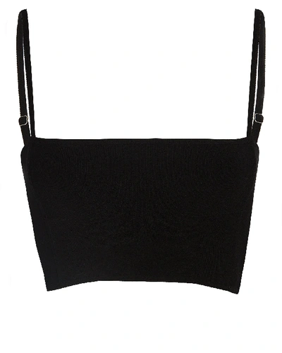 Shop A.l.c Winnie Knit Crop Top In Black