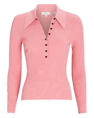 Shop A.l.c Lance Rib Knit Top In Coral