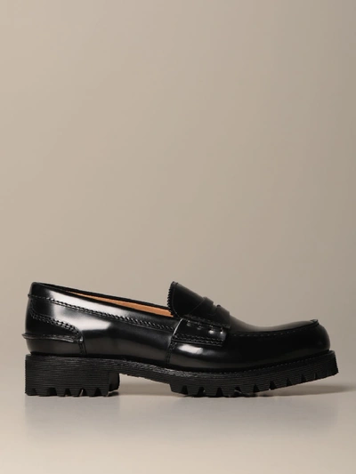 Shop Church's Loafers In Brushed Leather In Black