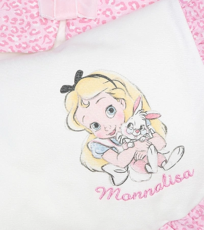 Shop Monnalisa X Disney Baby Cotton-jersey Bunting Bag In Pink