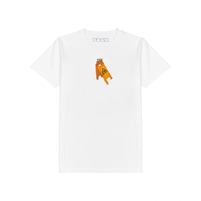 Shop Off-white Pascal Painting White Cotton T-shirt In White And Black