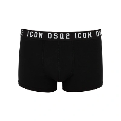 Shop Dsquared2 Icon Black Stretch-cotton Boxer Briefs