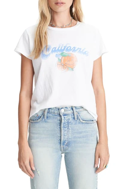 Shop Mother 'the Boxy Goodie Goodie' Cotton Graphic Tee In California Oranges