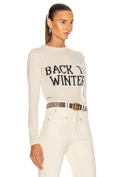Shop Alberta Ferretti Back To Winter Sweater In White