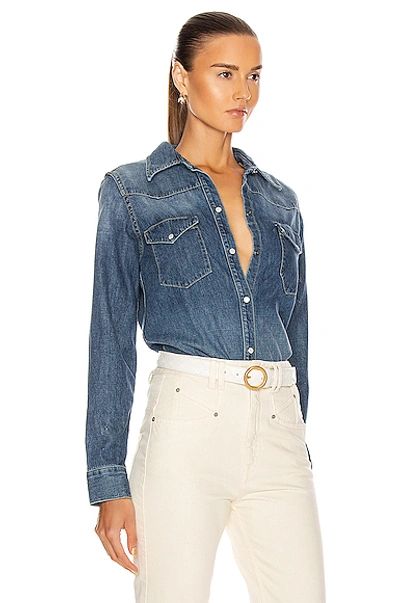 Nili Lotan Travis Shirt In Blue