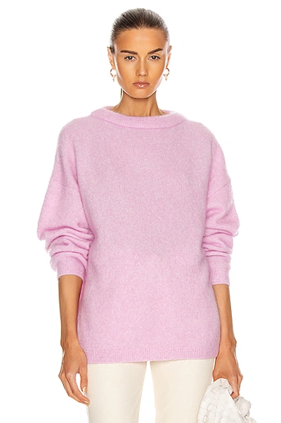 Shop Acne Studios Dramatic Mohair Sweater In Bubblegum Pink