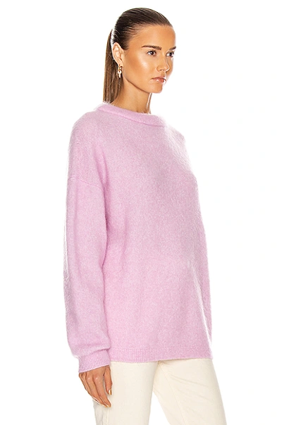 Shop Acne Studios Dramatic Mohair Sweater In Bubblegum Pink