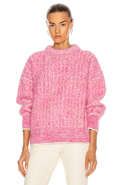 Shop Acne Studios Kornelia Sweater In Pink & White