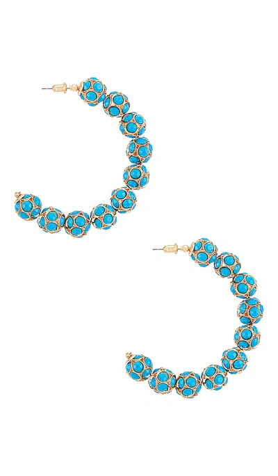 Shop Valet Verity Hoops In Bright Blue