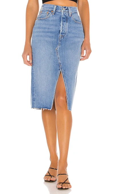 Shop Levi's Deconstructed Split Skirt In Go Overboard