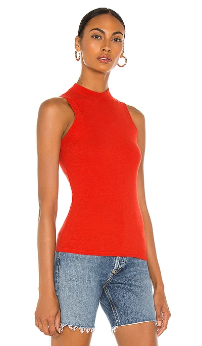 Shop Nsf Novah Mock Neck Top In Passion Red