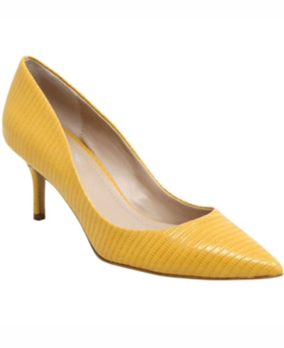 Shop Charles By Charles David Women's Admission Croco Pumps Women's Shoes In Mustard