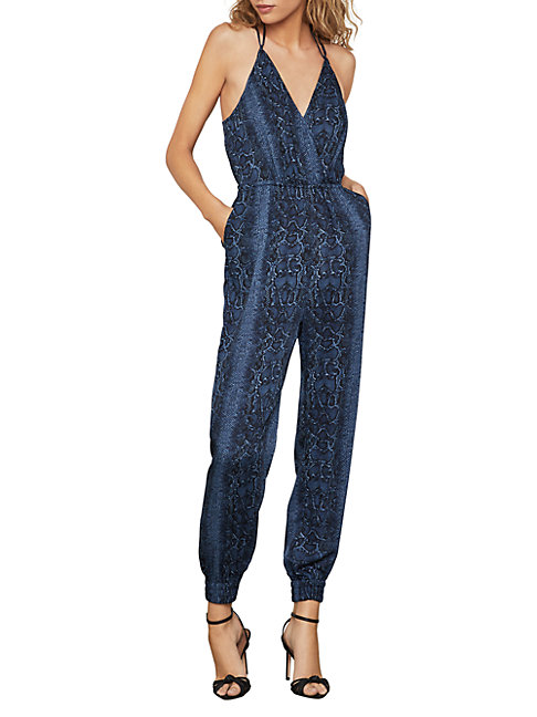blue snakeskin jumpsuit