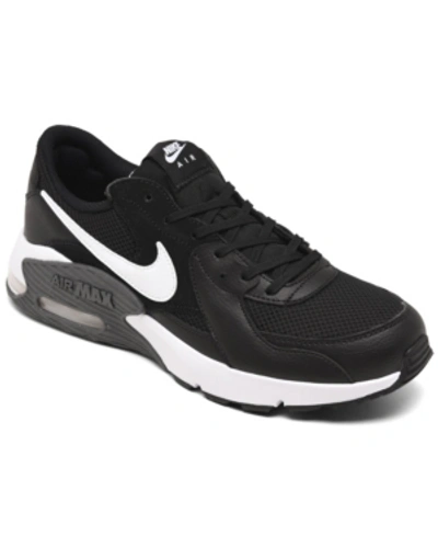 Shop Nike Men's Air Max Excee Running Sneakers From Finish Line In Black, White, Dark Gray