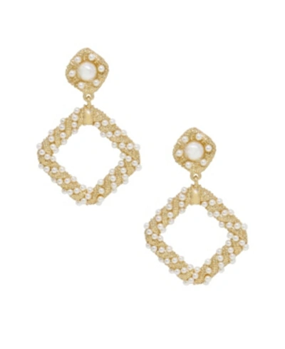 Shop Ettika 18k Gold Imitation Pearl Knocker Women's Earrings