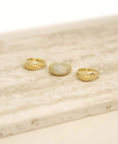 Ettika 18k Gold Timeless Glamour Ring Set In Gold