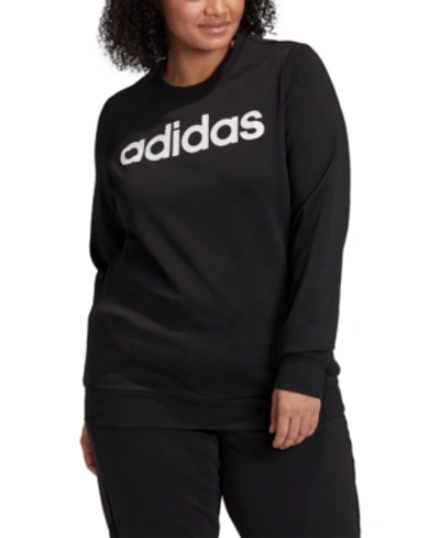 Shop Adidas Originals Adidas Plus Size Essential Sweatshirt In Black