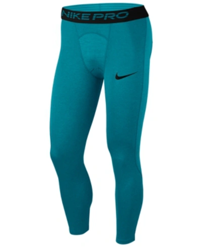 Shop Nike Men's Pro Dri-fit Cropped Leggings In Bright Spruce