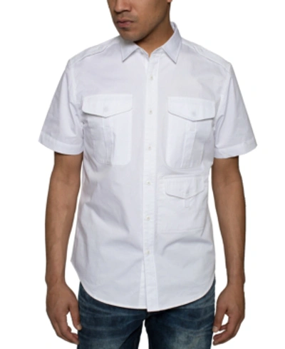 Shop Sean John Men's 3-pocket Flight Shirt In Bright White