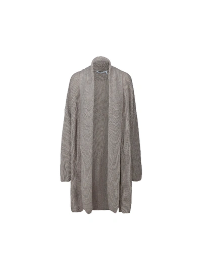 Shop Agnona Cardigan In Drift Wood