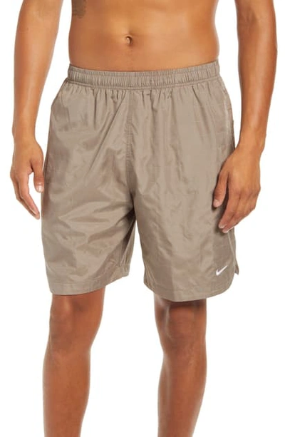 Shop Nike Nrg Flash Athletic Shorts In Olive Grey