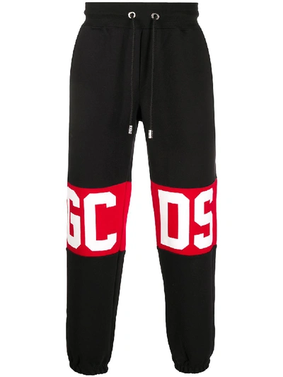 Shop Gcds Logo Print Track Pants In Black