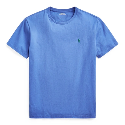 Shop Polo Ralph Lauren Cotton Jersey Crewneck T-shirt In Indigo Sky/c5980