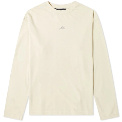 Shop A-cold-wall* Long Sleeve Stencil Tee In Neutrals
