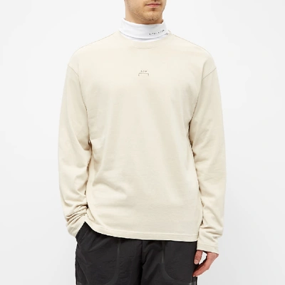 Shop A-cold-wall* Long Sleeve Stencil Tee In Neutrals