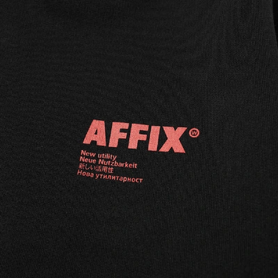 Shop Affix Standardised Logo Hoody In Black