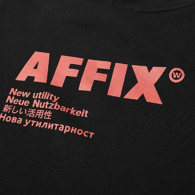 Shop Affix Standardised Logo Hoody In Black