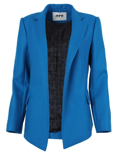 Shop Maison Rabih Kayrouz Blue Twill Woven Jacket