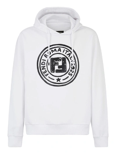 Shop Fendi X Joshua Vides White And Black Hoodie