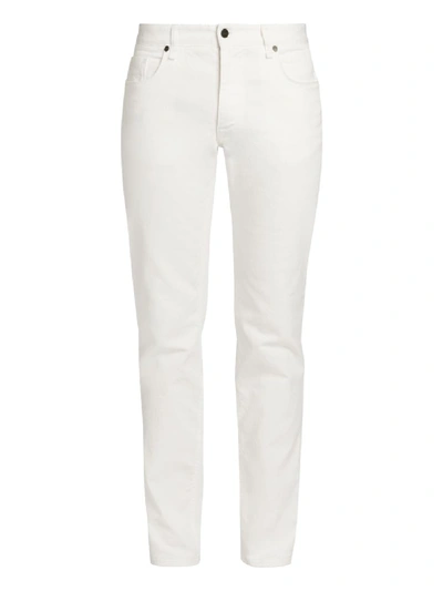 Shop Fendi White Slim Denim Pants