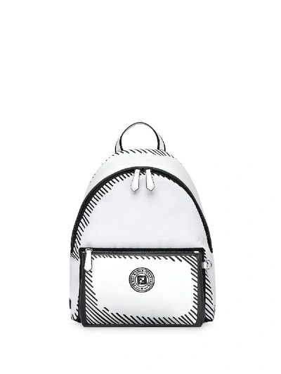 Shop Fendi X Joshua Vides Black And White Backpack