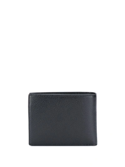 Shop Emporio Armani Embossed Leather Wallet In Black