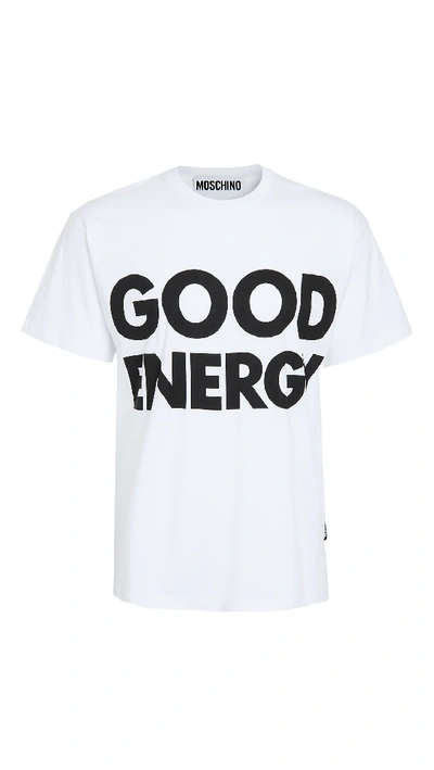 Shop Moschino T-shirt In White