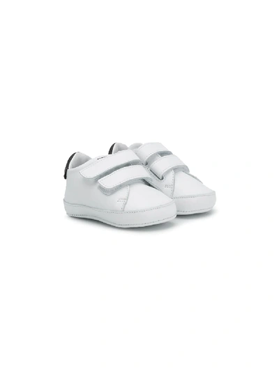 Shop Balmain Touch-strap Sneakers In White