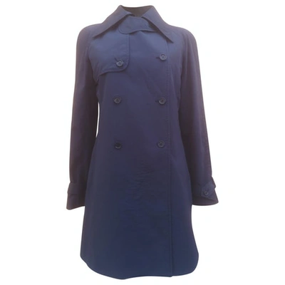 Pre-owned Dolce & Gabbana Blue Cotton Trench Coat