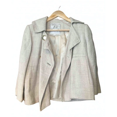 Pre-owned Milly Linen Short Vest In Beige