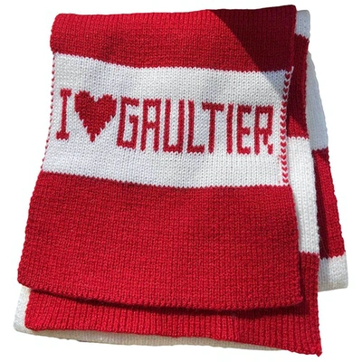 Pre-owned Jean Paul Gaultier Red Wool Scarf