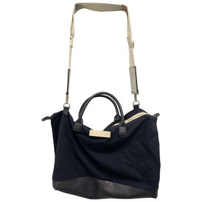 Pre-owned Want Les Essentiels De La Vie Navy Cotton Bag