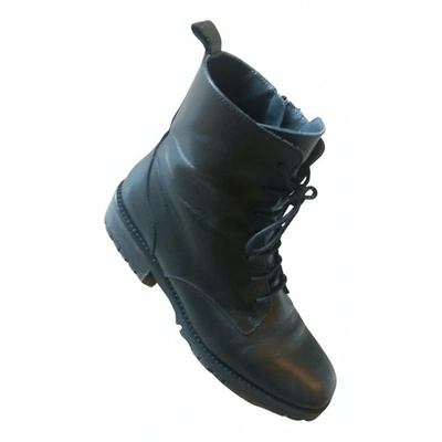 Pre-owned Comptoir Des Cotonniers Black Leather Ankle Boots