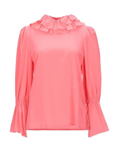 Shop Tory Burch Woman Blouse Pink Size 12 Silk