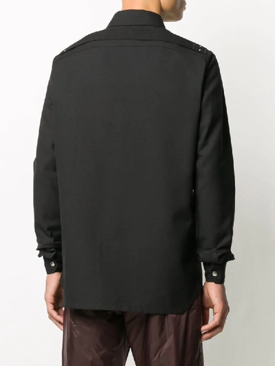 Shop Rick Owens Fitted Shirt Jacket In Black