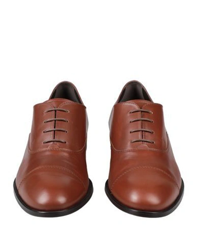 Shop Tod's Lace-up Shoes In Tan