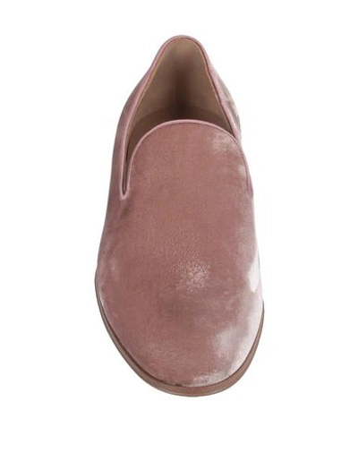 Shop Gianvito Rossi Loafers In Pastel Pink