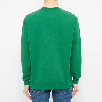 Shop Adsum Baskerville Embroidered Crew Sweat In Green