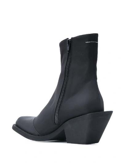 Shop Mm6 Maison Margiela Leather Ankle Boots